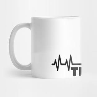 Heartbeat Tennis Pulse Tennis Player Athlete Mug